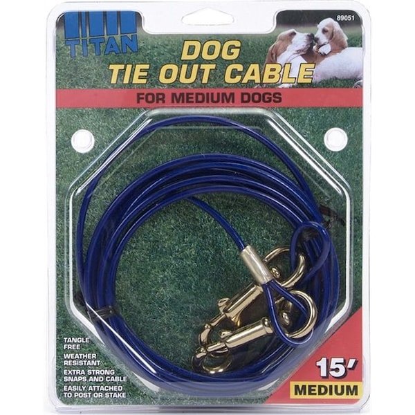 Titan Tie Out Cable for Medium Dogs 30 FT